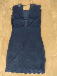 Koronkowa czarna sukienka*H&M * roz.M/38