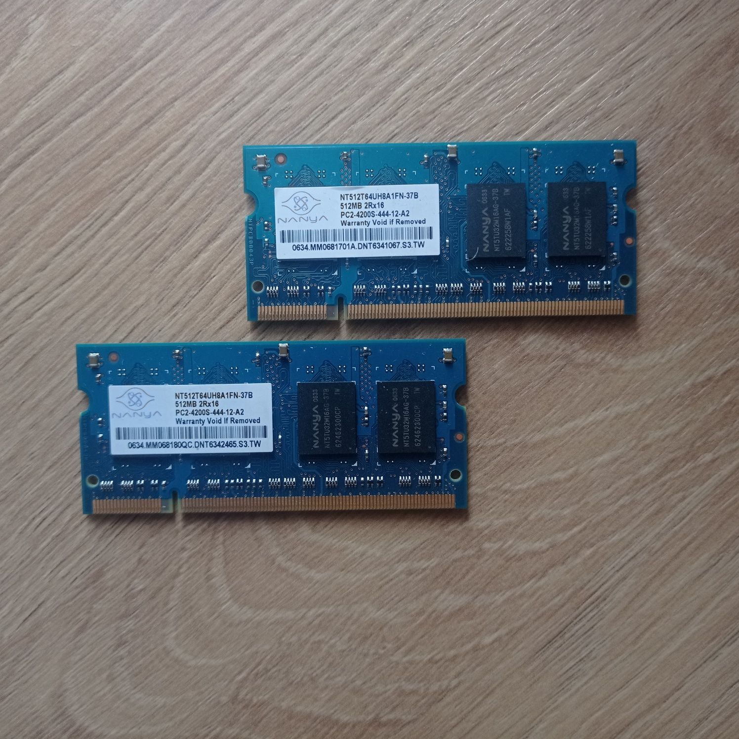 Ram DDR2 2X 512 MB