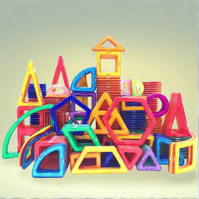 148 деталей, Магнітний конструктор дитячий, пластиковий бокс для збер.