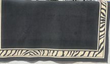 Tapete decoracao zebra preto e beije