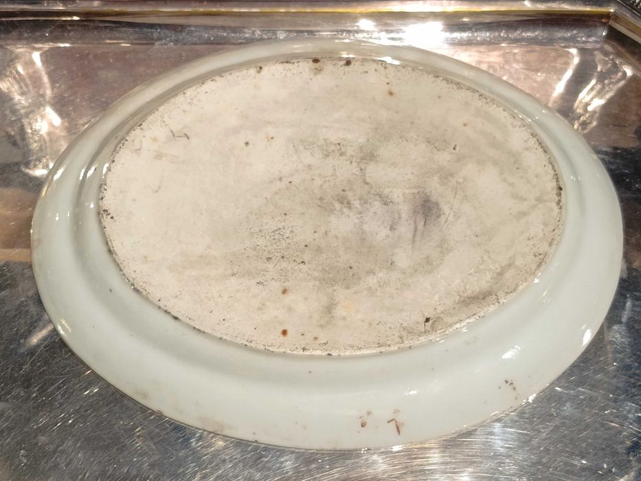 Travessa Porcelana da China Mandarim Séc XIX 28,5 cm