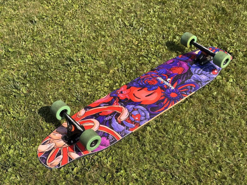Longboard Alternative Flamingo Medium Nowe Łożyska Super Stan