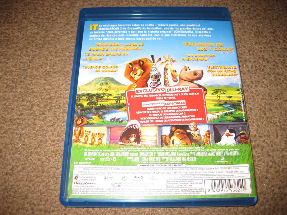 Blu-Ray "Madagáscar 2"