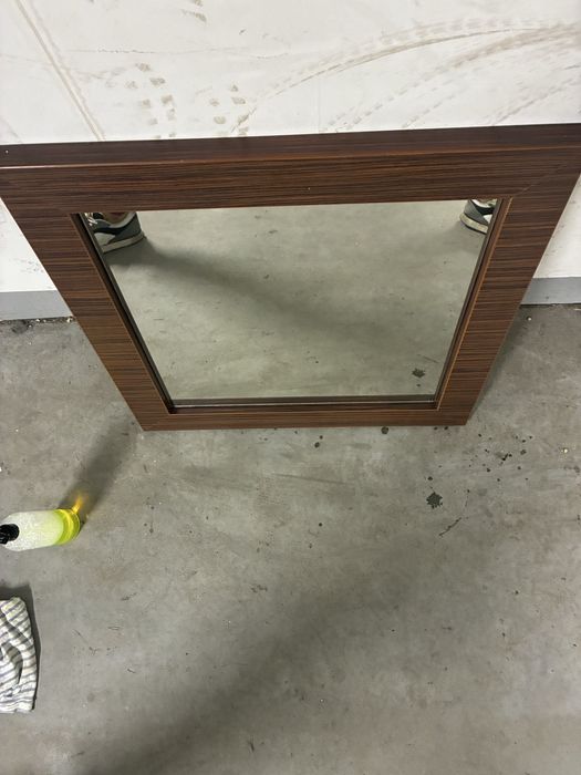 Lustro lazienkowe lazienka przedpokoj masywna rama orzech dab tanio