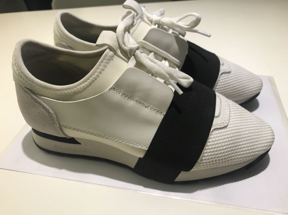 Sapatilhas Ténis Balenciaga Race Runners n 37 brancas ORIGINAIS