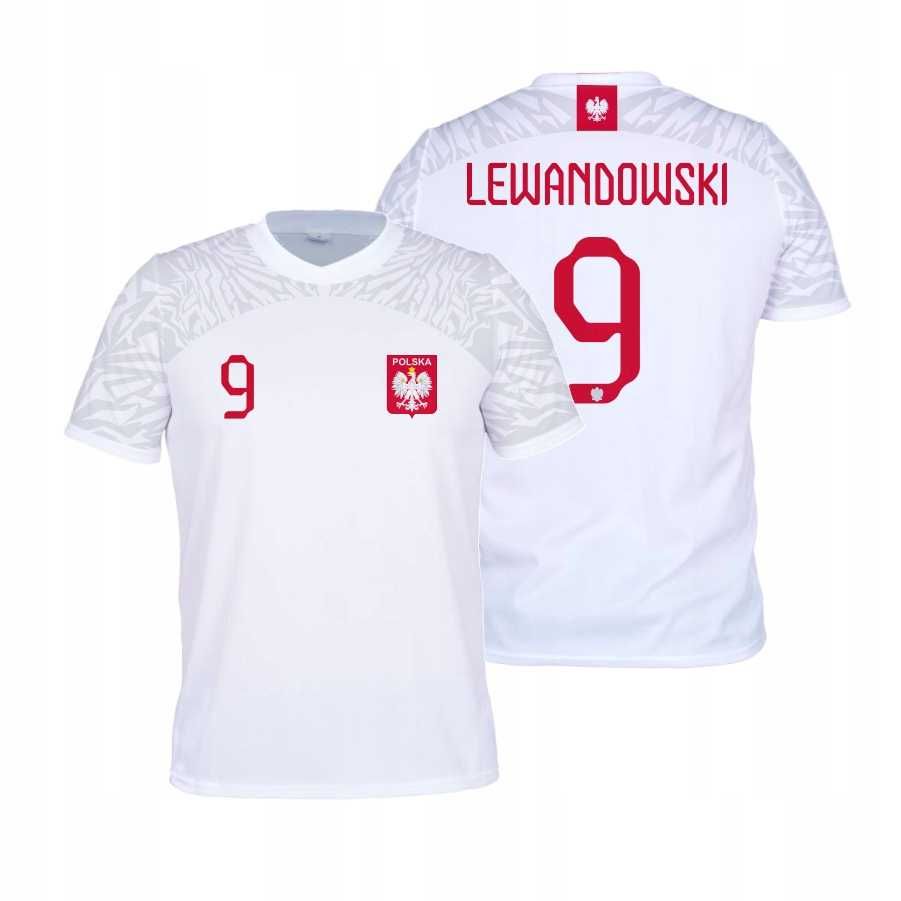 Koszulka piłkarska LEWANDOWSKI POLSKA 9 rozm. 128