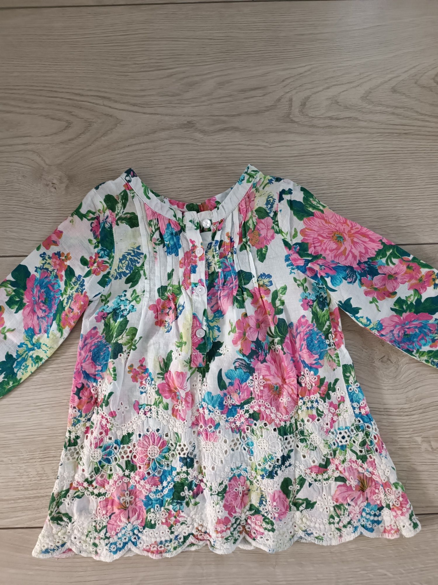 Tunika/bluzka zwiewna sukienka w kwiaty dla dziewczynki Kids r.110