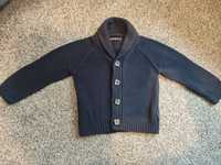 Granatowy ciepły sweter na guziki Inextenso 86