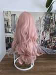 Peruka nowa różowa brzoskwiniowy fale długa 70cm cosplay