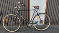 Retro rower Motobecane single speed zielony metalik