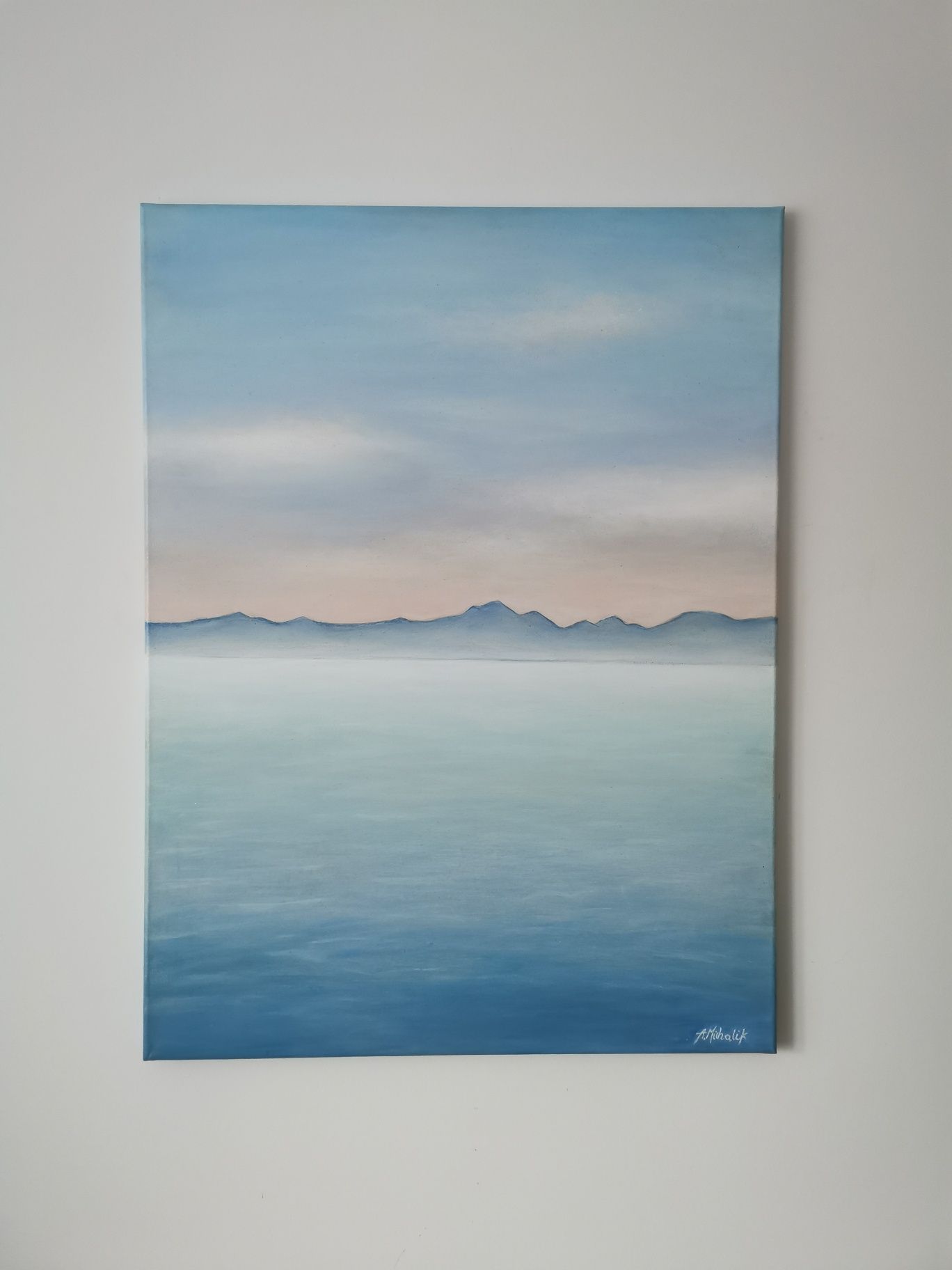 Obraz ręcznie malowany morze płótno akryl 60x80cm