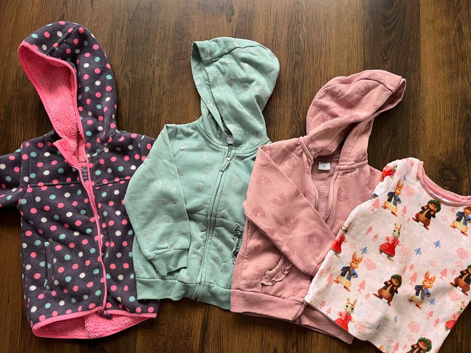 3 ciepłe bluzy 98  i sweterek