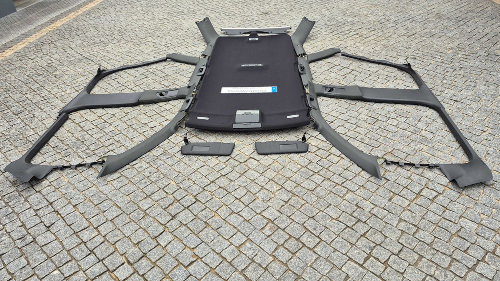 AUDI A4 B6/B7 AVANT-Teto Completo C/TODOS ACESSÓRIOS E PILARES PRETOS