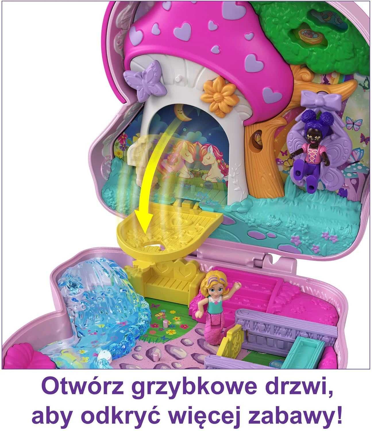 Polly Pocket Las Jednorożców Zestaw Kompaktowy