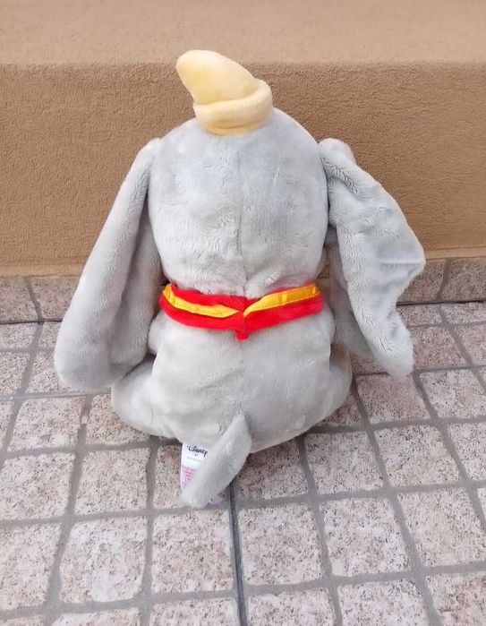 Peluche Dumbo elefante Disney Novo cinzento