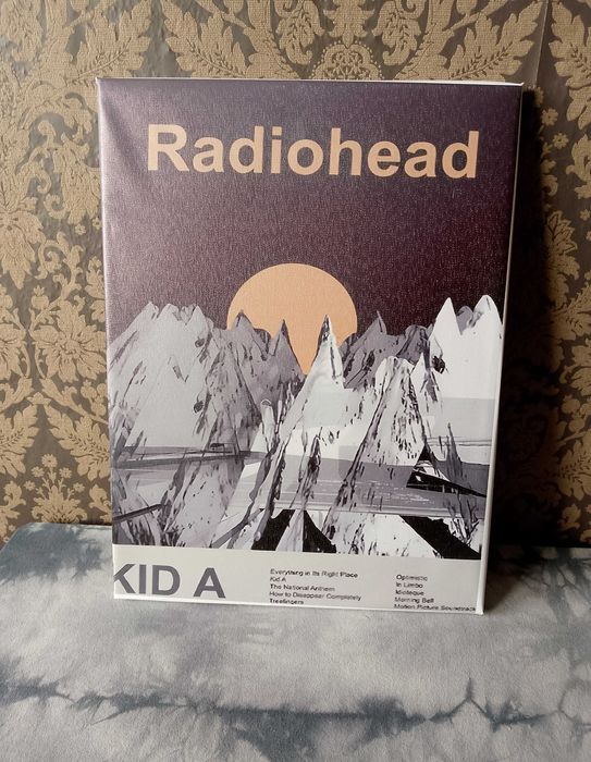 oprawiony plakat zespołu muzycznego radiohead
