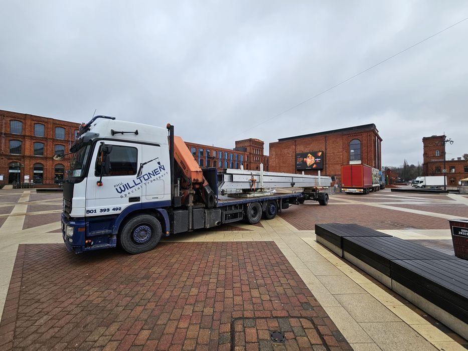 Transport dłużyca + hds słupy pręty rury Warszawa Mińsk Mazowiecki