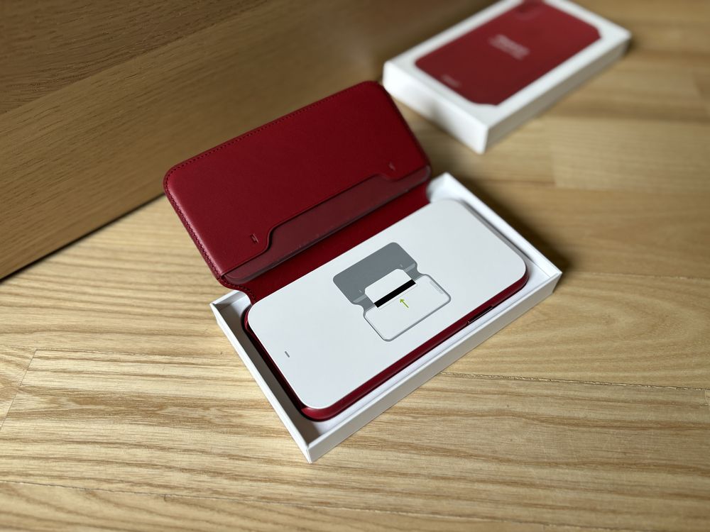 ORYGINALNE Etui Pokrowiec Apple iPhone XS Leather Folio RED MRWX2ZM/A