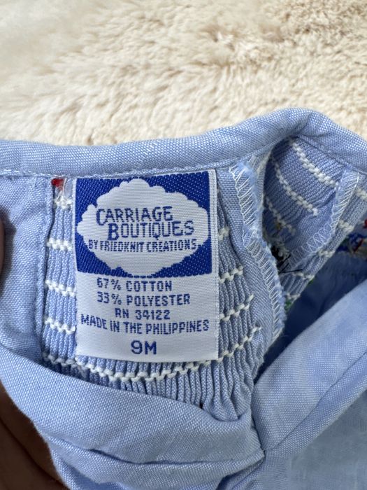 Nowa sukienka bawelniana niebieska haftowana swieta na dlugi rekaw 74