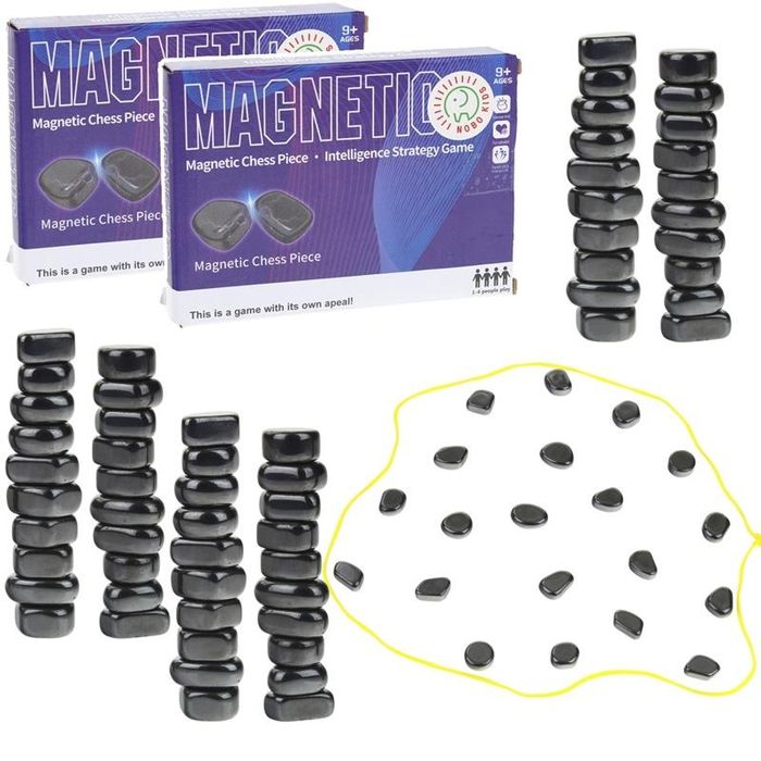 Kamienie Magnetyczne 60 sztuk Szachy Gra Strategiczna Magnetyczna