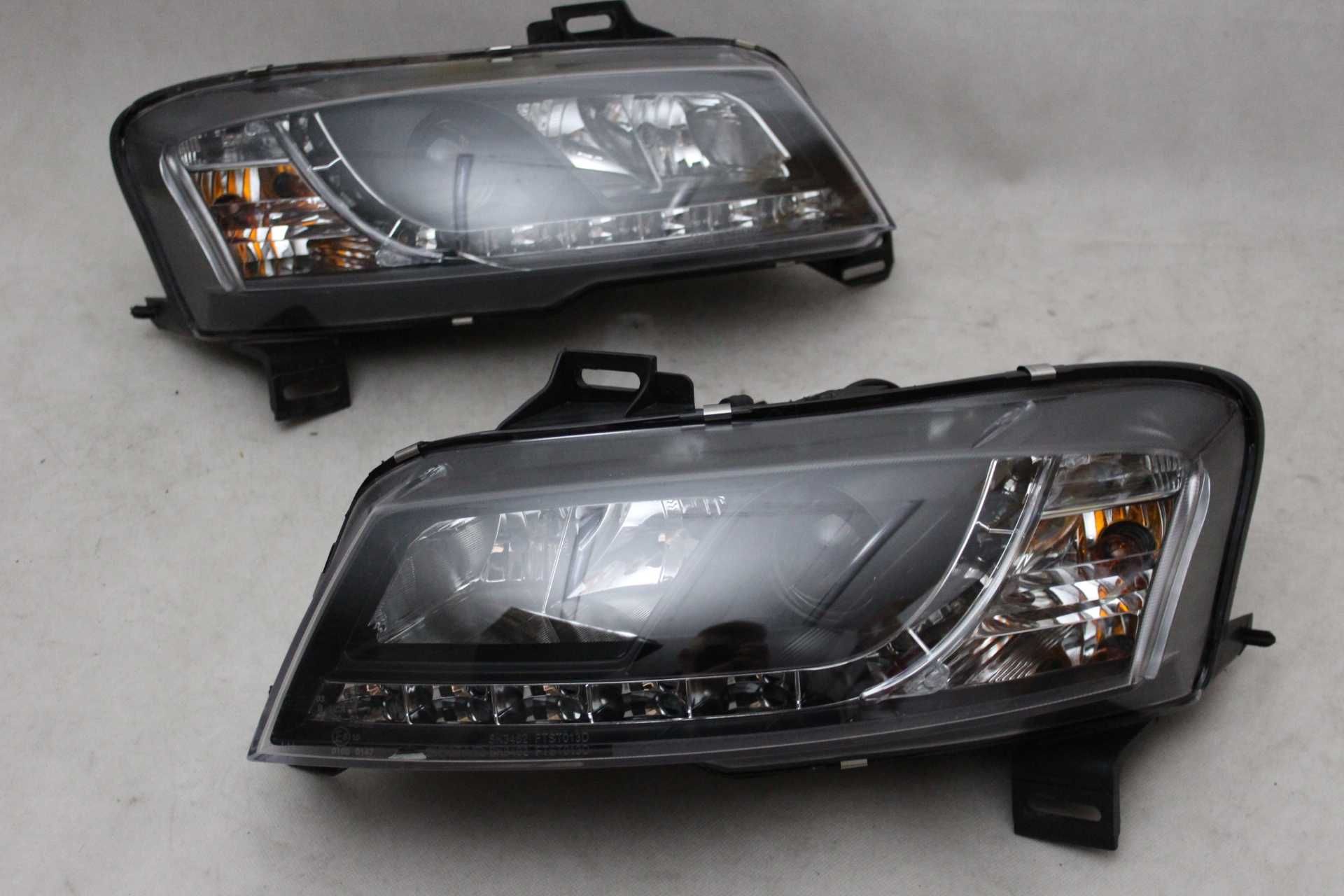 Lampy przednie przód FIAT STILO 3D 01-08 LED Dayline BLACK SMOKE IGŁA