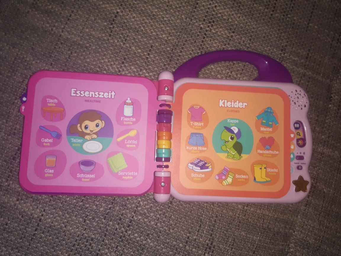 VTECH Laptop edukacyjny 2 języki: angielski i niemiecki,  jak nowe