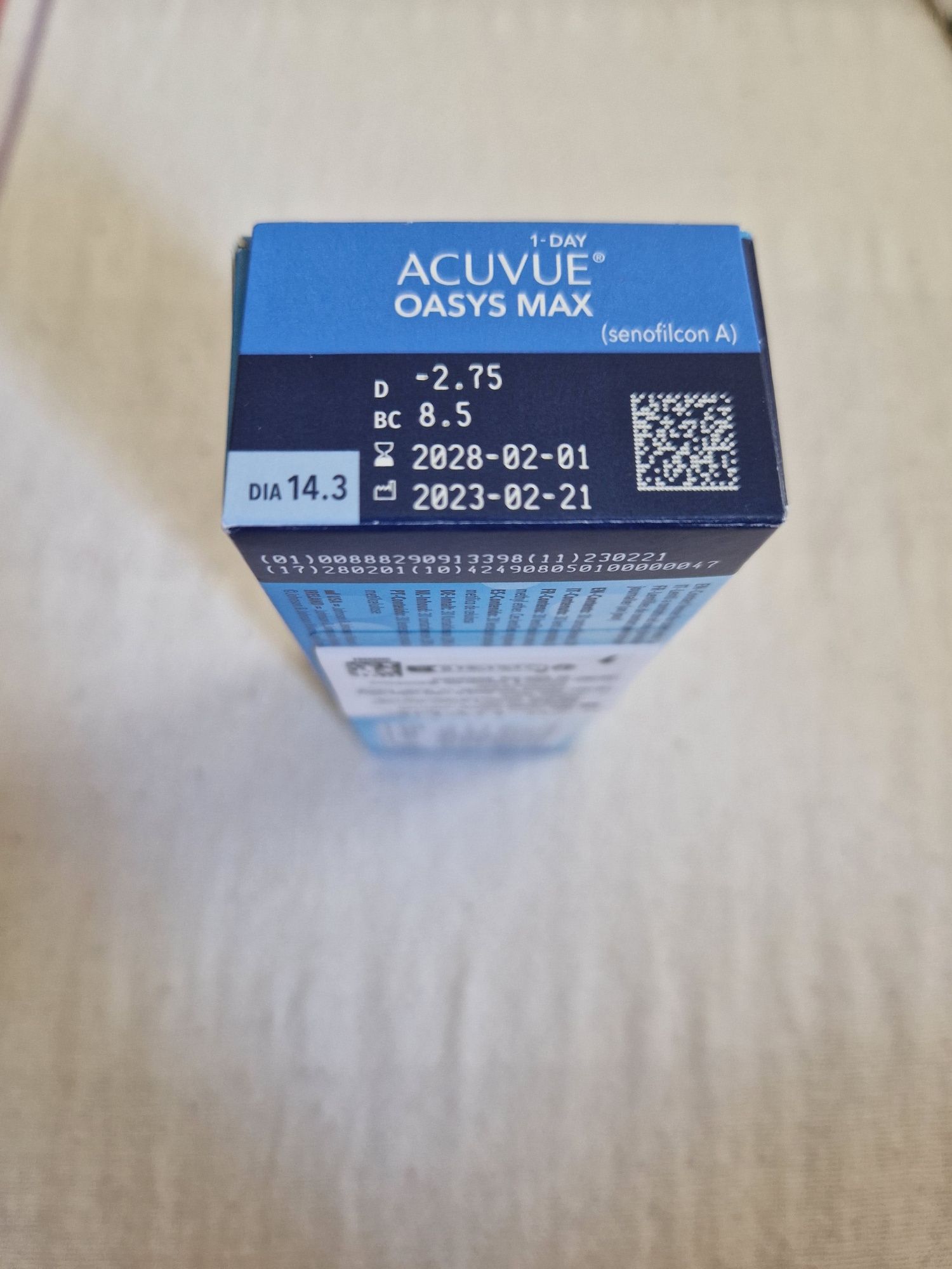 Acuvue oasys MAX 1day -2.75 soczewki kontaktowe