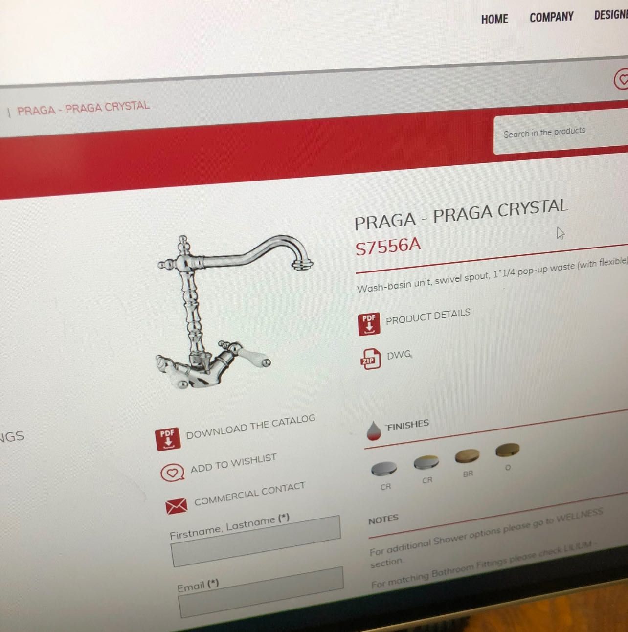 Bateria umywalkowa retro Giulini G. PRAGA
