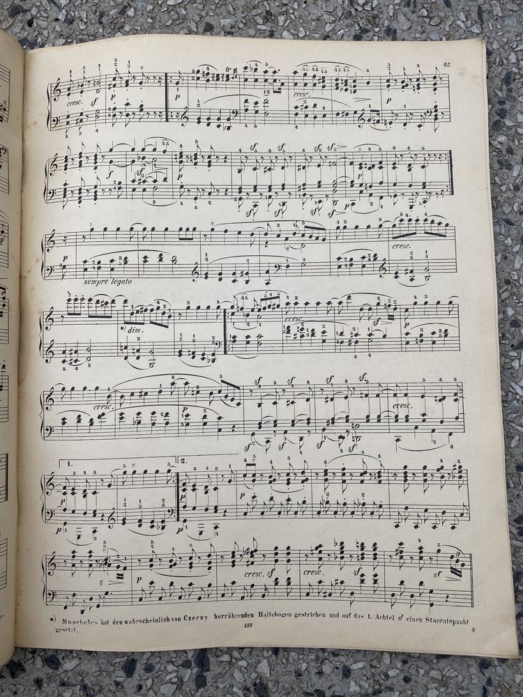 Nuty Album Steingraber 1891 pianoforte Bach Mozart Bethoven Schubert