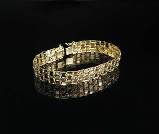 Złoto 585 - złota bransoletka damska