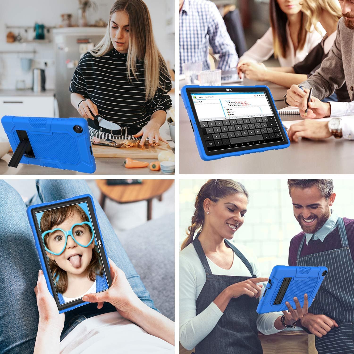 Etui do Samsung Galaxy Tab A7 10.4" Pancerne z Podstawką Niebieskie