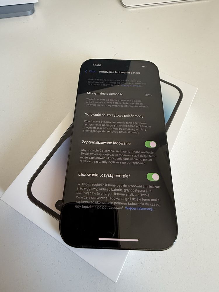 iPhone 14 Pro 128gb Black Stan Idealny Oryginalna Bateria 92%