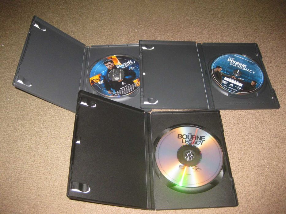 3 Filmes em DVD da Saga "Bourne"