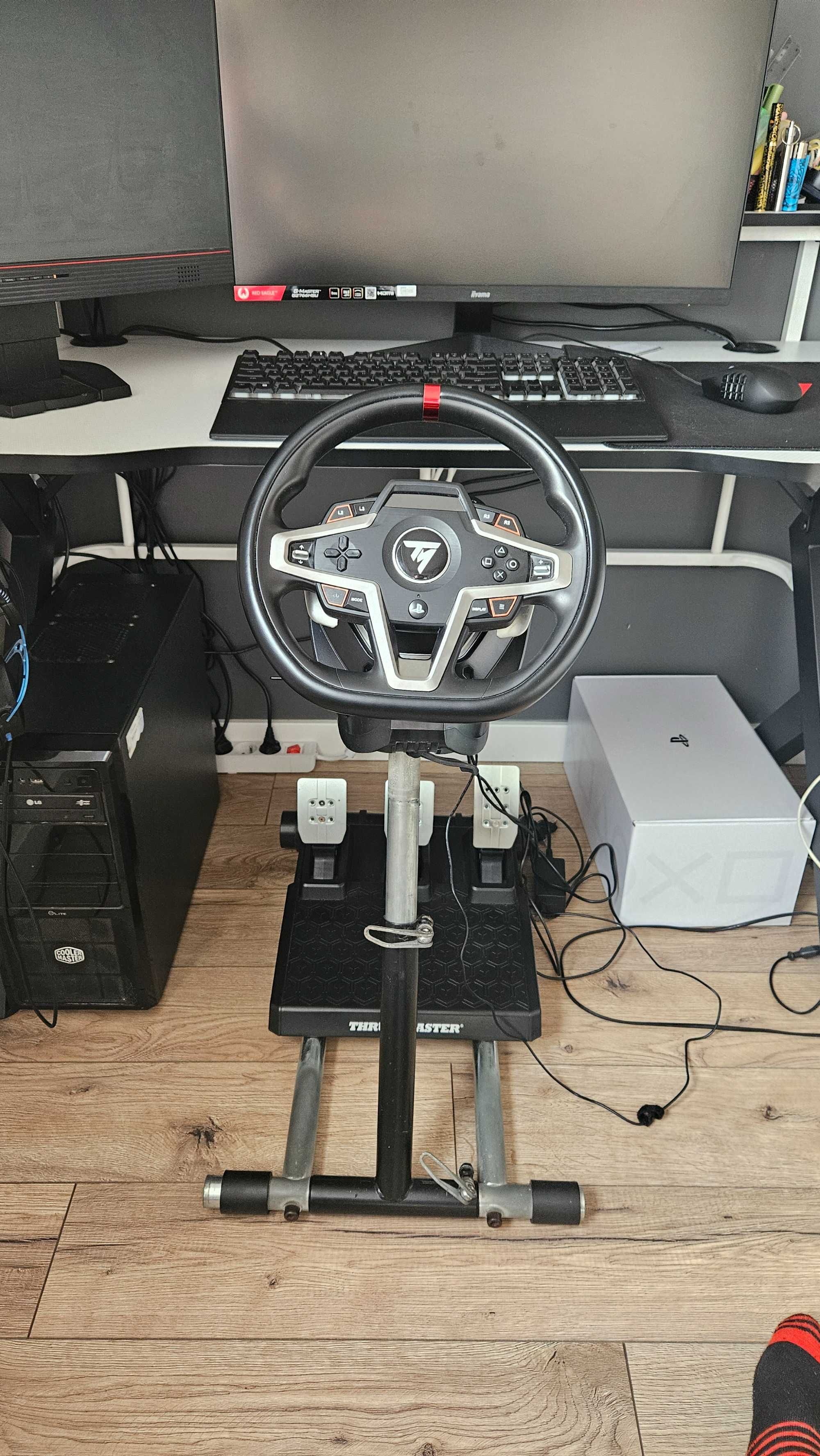 Thrustmaster T248, pedały, stojak, pudełko
