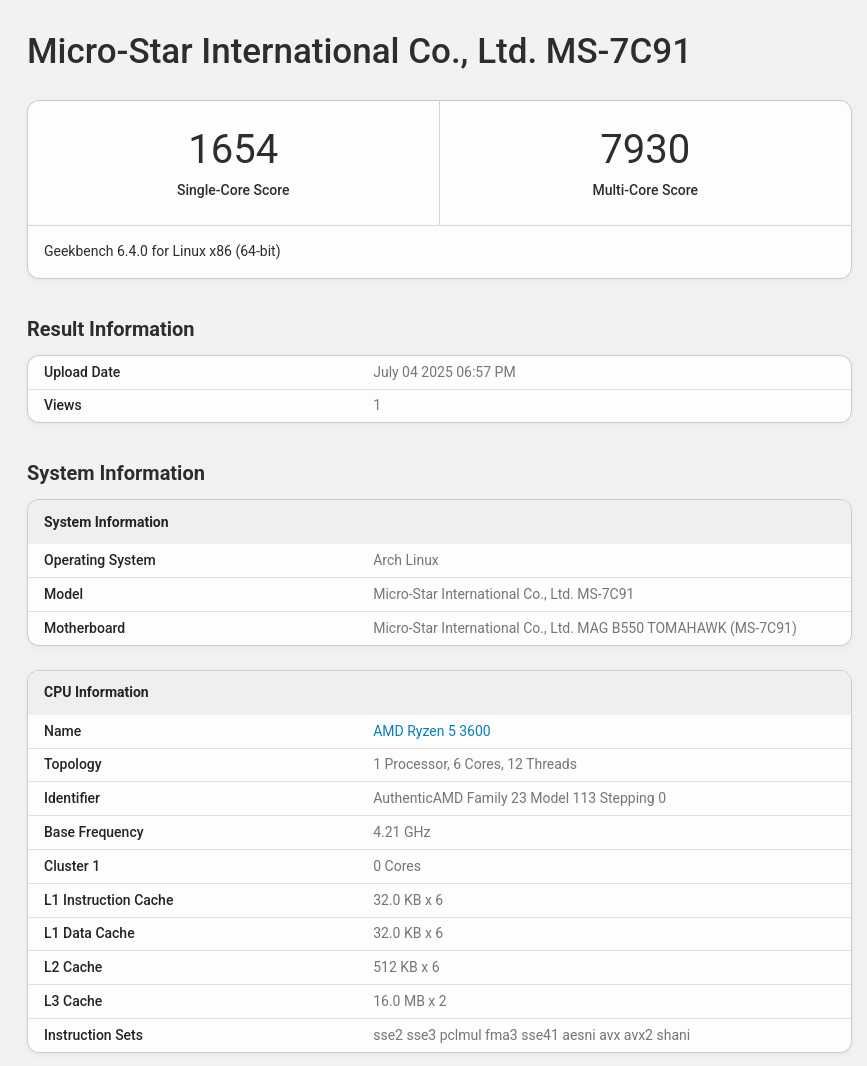 Processador AMD Ryzen 5 3600 – Excelente Estado