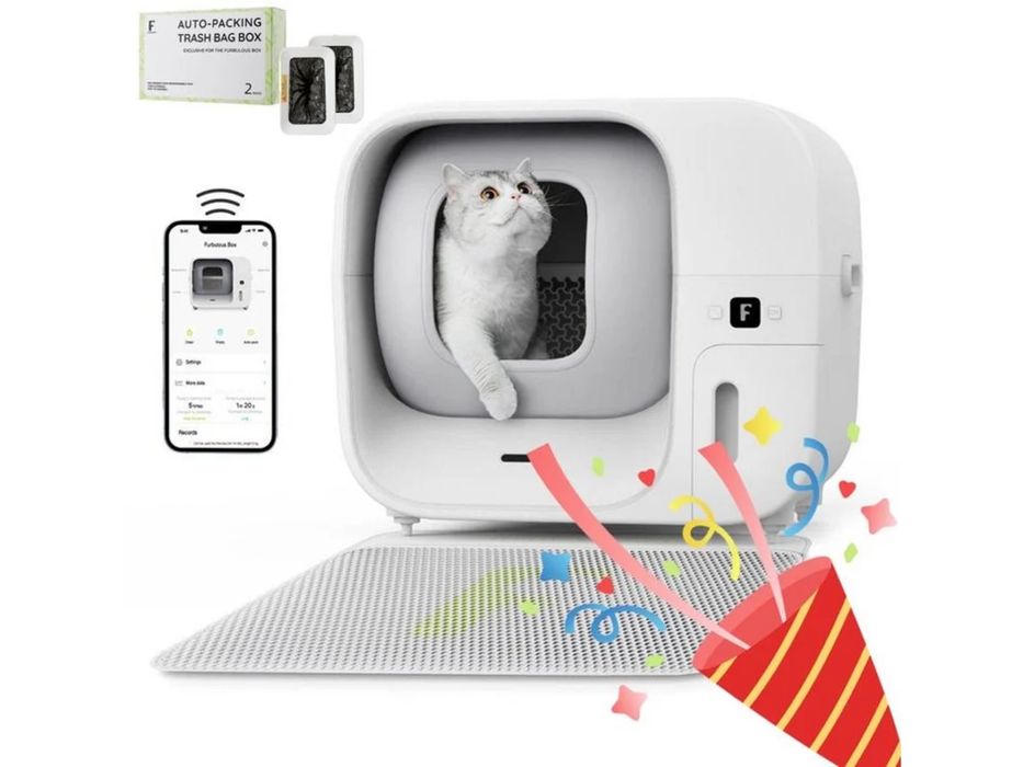 Caixa de Areia Automática para Gatos FURBULOUS
