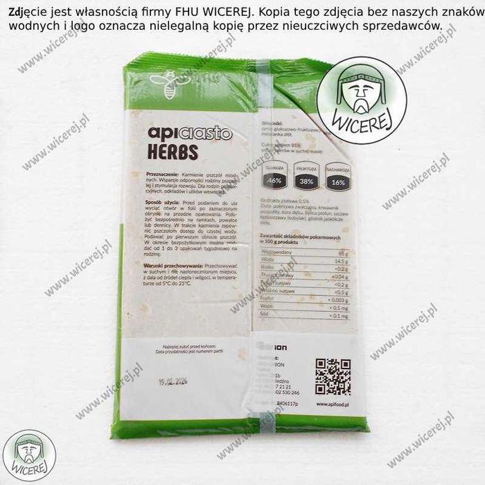 Ciasto Apifood Herbs ApiCiasto 10KG PORCJOWANE 10x1kg ziołowe