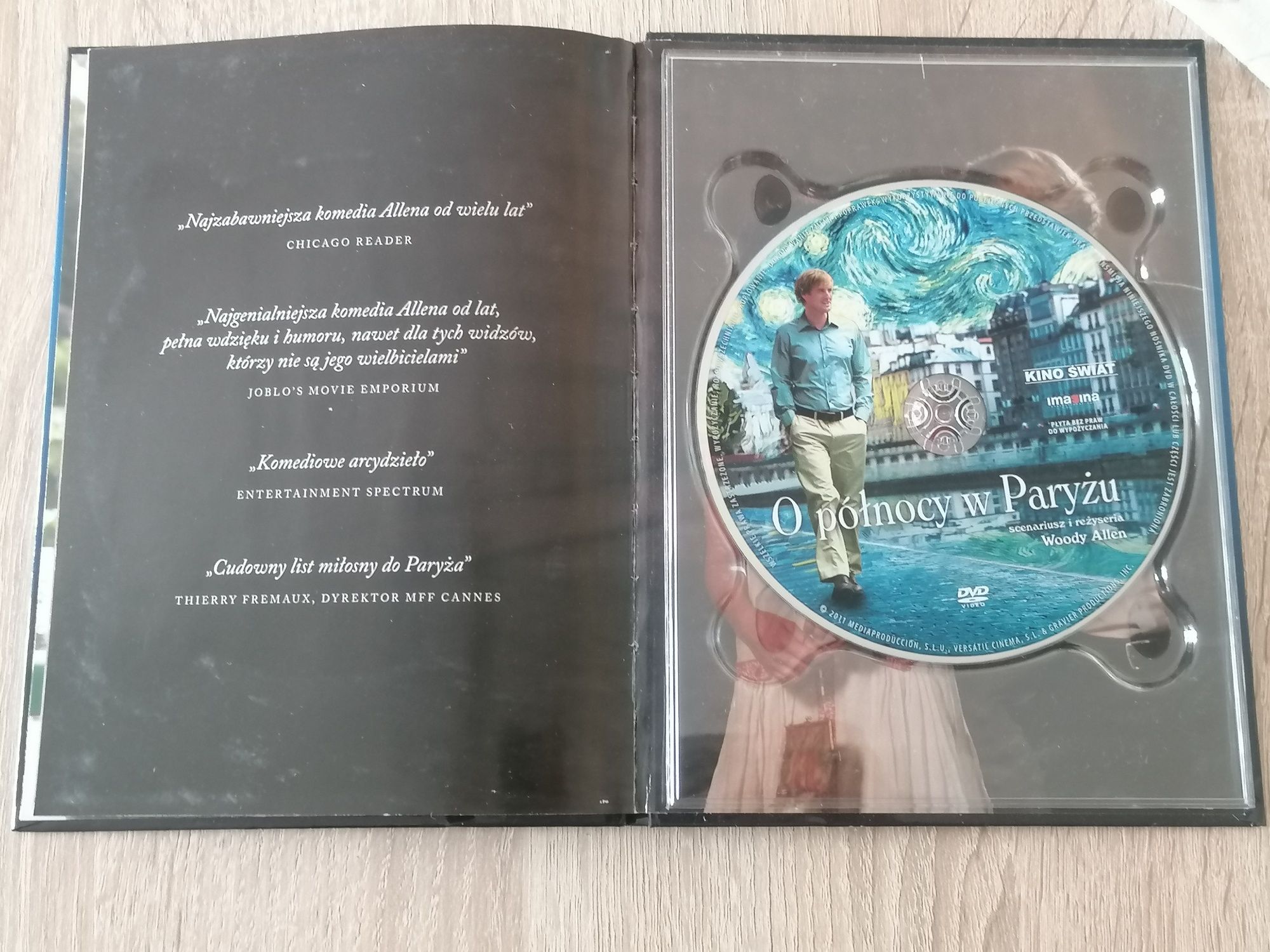 O PÓŁNOCY W PARYŻU - film DVD - wydanie z książką - Woody Allen
