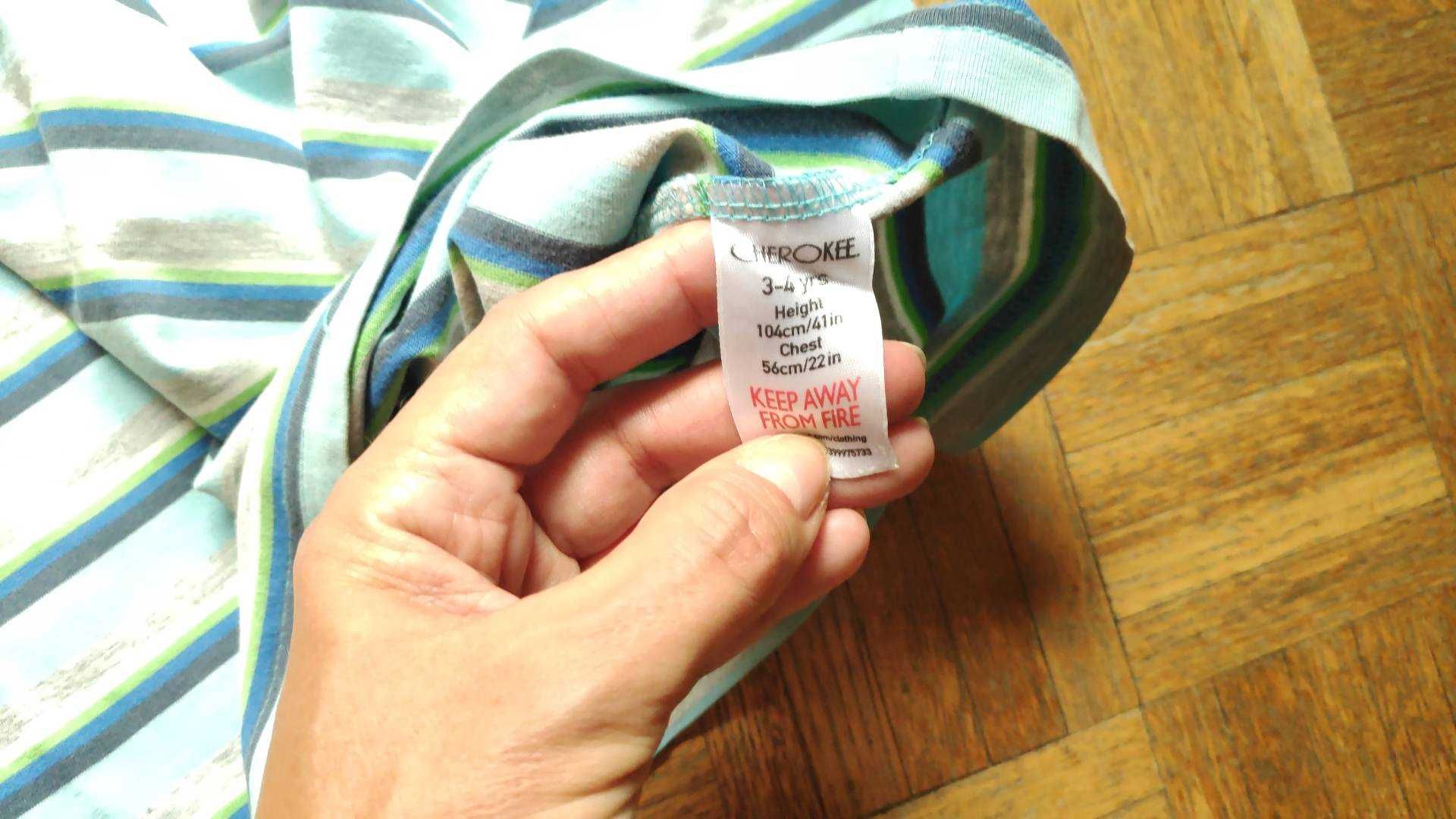 Komplet: koszula TU + t-shirt + szorty H&M, r.  104-110