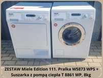 ZESTAW Miele Edition 111. Pralka W5873 WPS + Suszarka z pompą T 8861WP