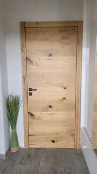 Drzwi drewniane wewnętrzne na każdy wymiar bezprzylgowe producent