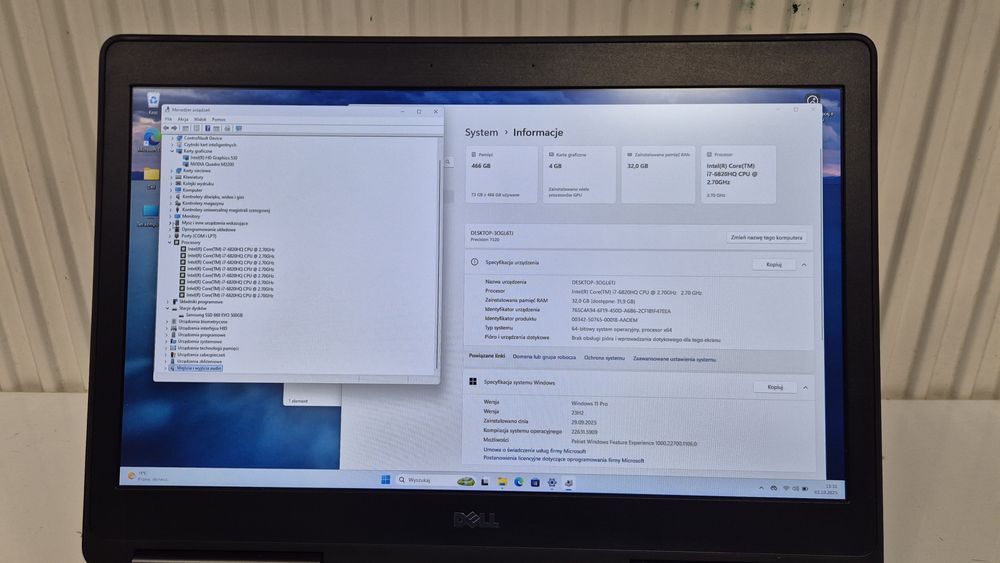 Dell Precision 7520 15,6FHD/i7-6820HQ/M2200/32GB/500SSD/WIN11
