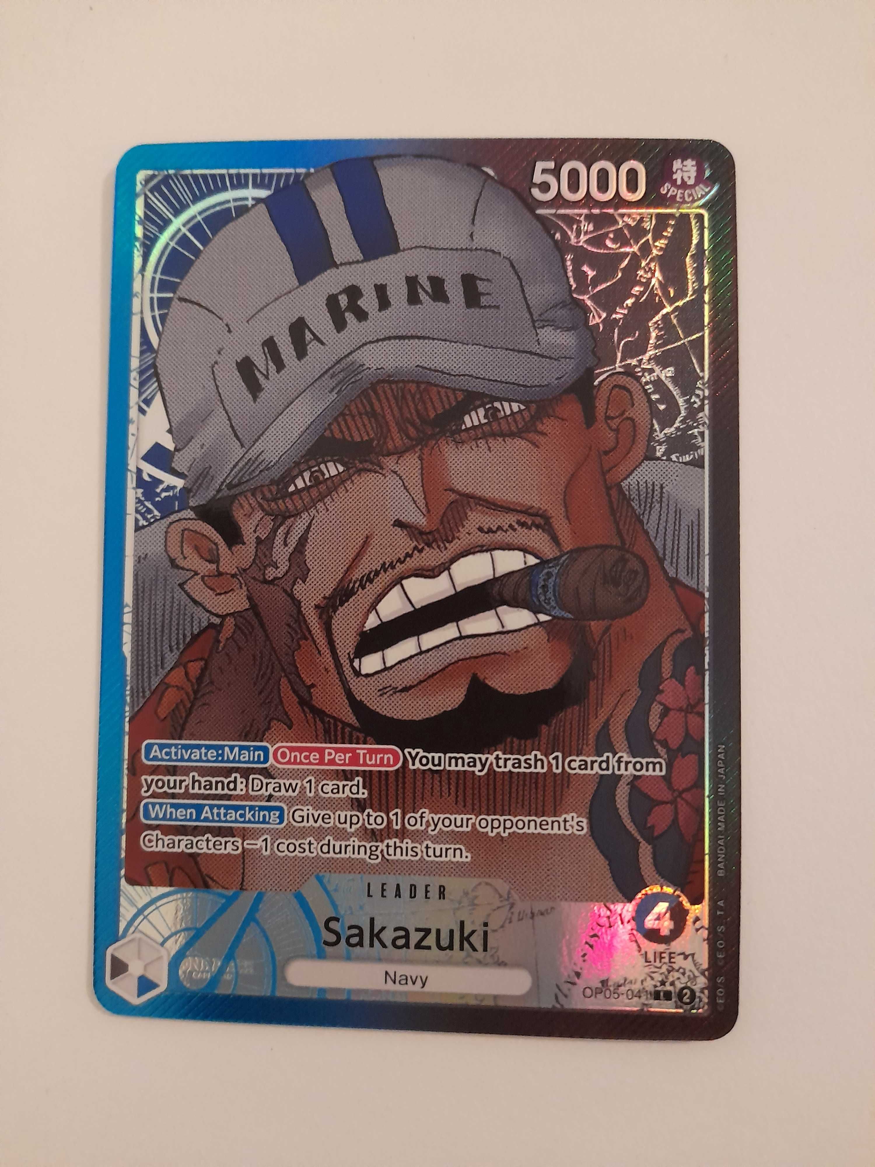 One Piece card game SAKAZUKI carta