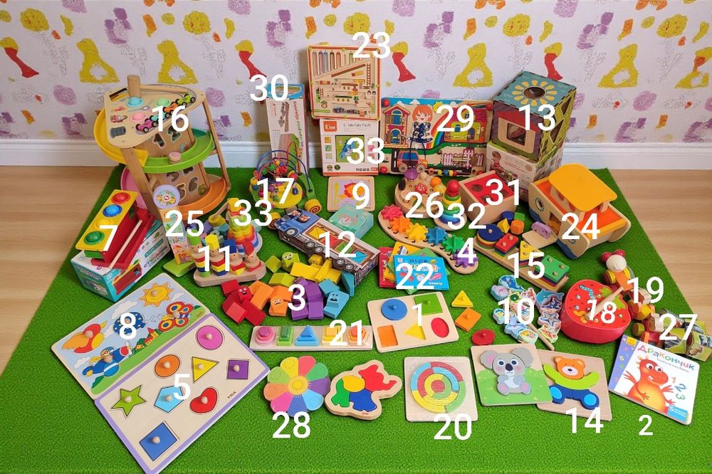 Дерев'яні Сортер Монтессорі піраміда інструменти пінцет