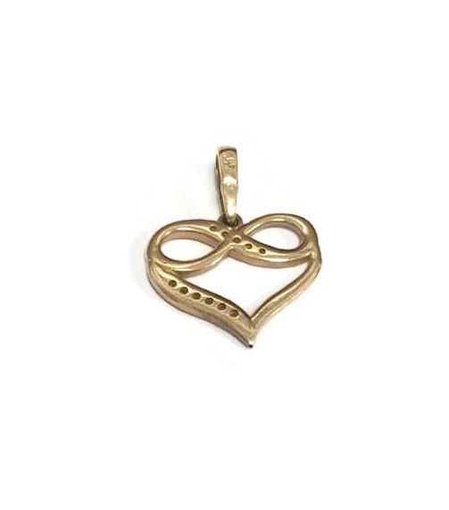 Wyrób jubilerski - Złota przywieszka serduszko p.585 0,99g.