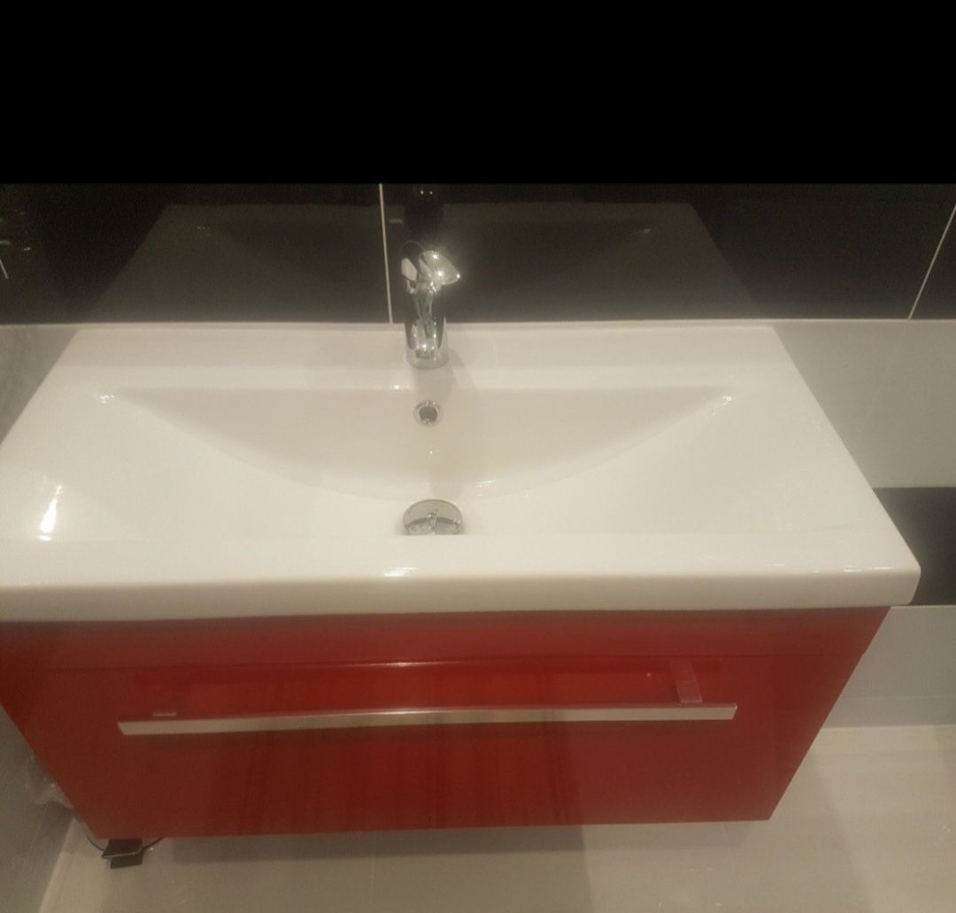 Zestaw Umywalka Łazienkowa z szafka + kran Nowa