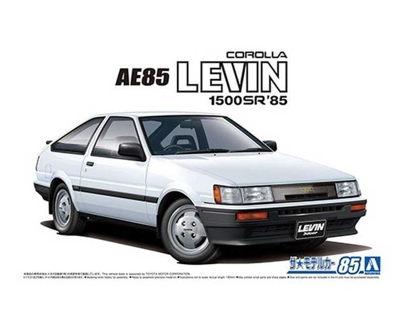 Aoshima 05968 Toyota AE85 Corolla Levin 1500SR '85 1/24 model do sklej