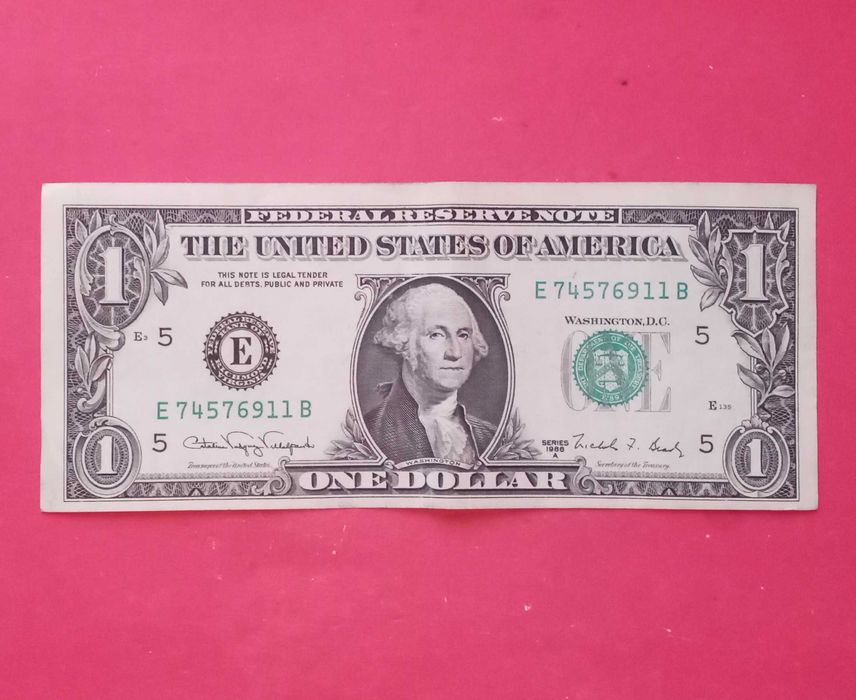 Банкнота 1 доллар США 1988 г