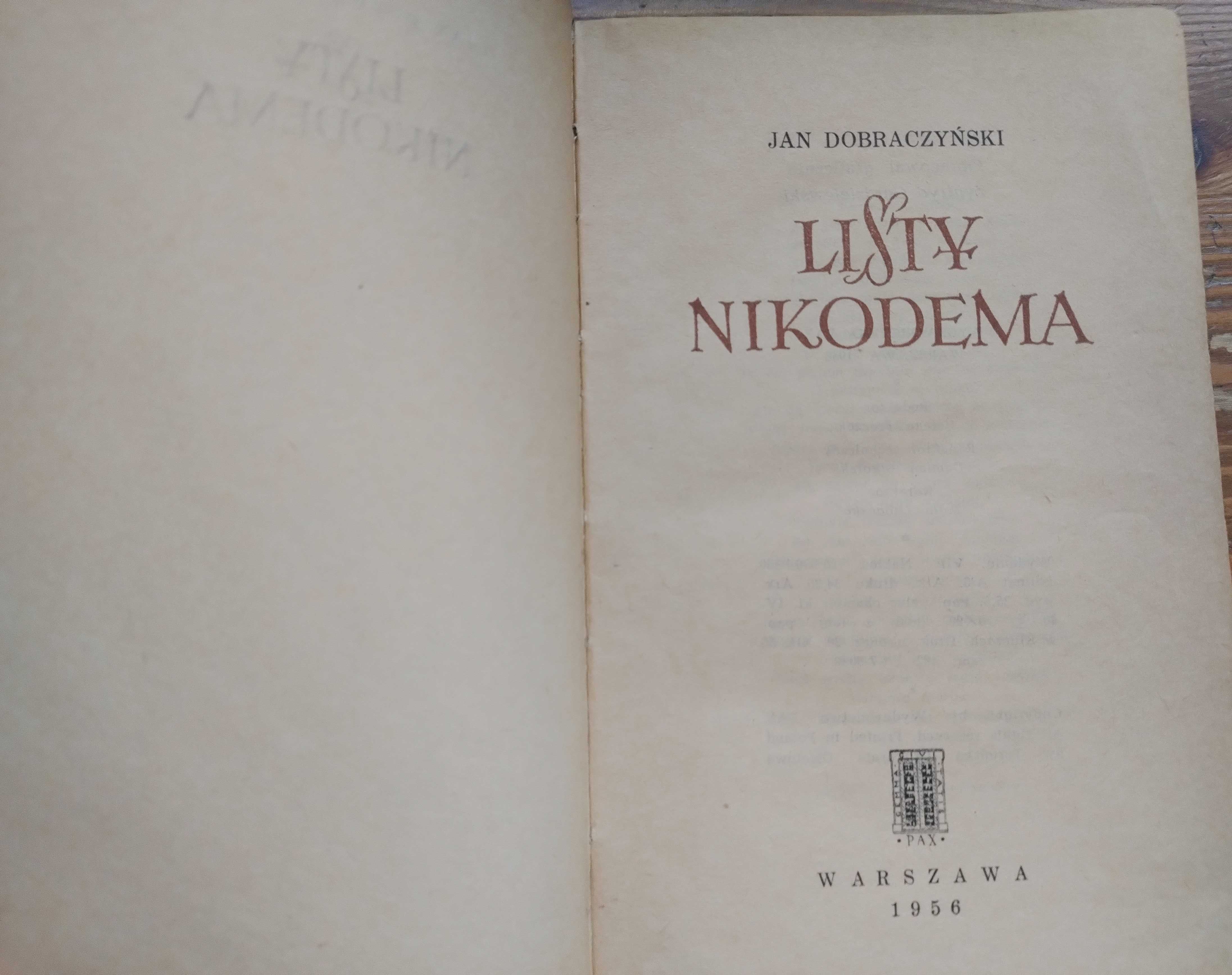 Jan Dobraczyński - Listy Nikodema, 1956 rok