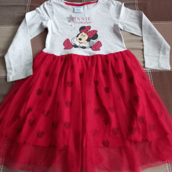 Sukienki z długim rękawem, myszka Minnie, r. 98-104 Zestaw